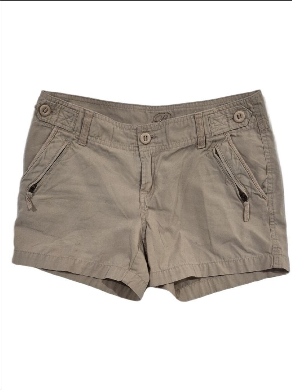 B.U.M Equipment Khaki Chino Women's Casual Cotton Shorts